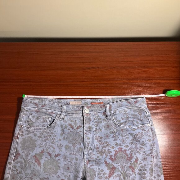 Pilcro-Anthropologie, Slim Boyfriend Jeans, Floral Print, Size 32 - Picture 7 of 9